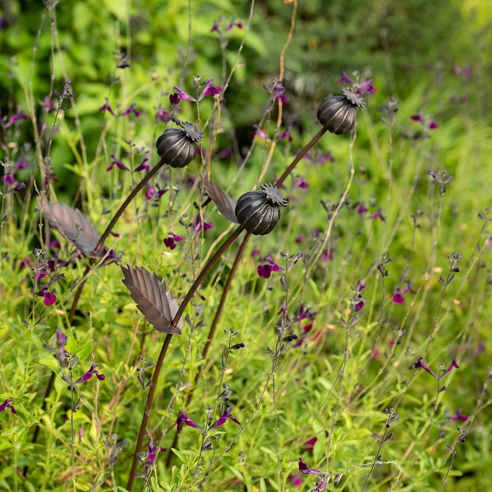 Poppy Seed Head Stake - Small Seed Head 5 Poppy Seed Head Stake - Small Seed Head - Image 3