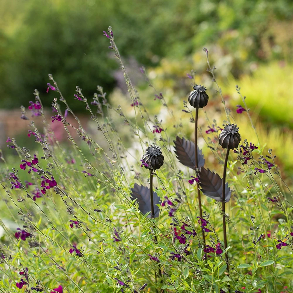 Poppy Seed Head Stake - Small Seed Head 6 Poppy Seed Head Stake - Small Seed Head - Image 4
