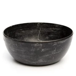 Rough Cast Aluminium Bowl - Charcoal Black 21 Rough Cast Aluminium Bowl - Charcoal Black -KANG Plants Shop pr2000028887 card10 lg