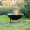Iron Fire Pit Bowl With Cross Base -KANG Plants Shop pr2000028956