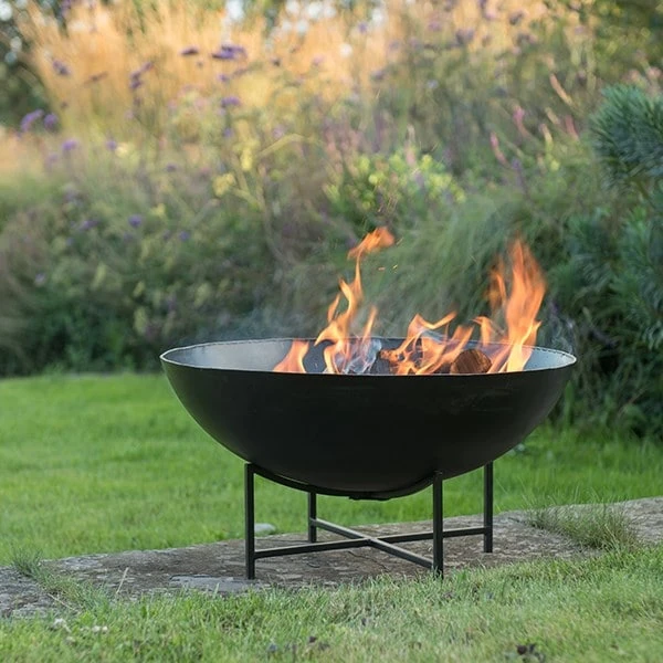 Iron Fire Pit Bowl With Cross Base 4 Iron Fire Pit Bowl With Cross Base - Image 2