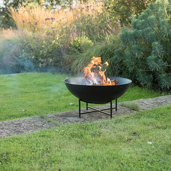 Iron Fire Pit Bowl With Cross Base 5 Iron Fire Pit Bowl With Cross Base - Image 3
