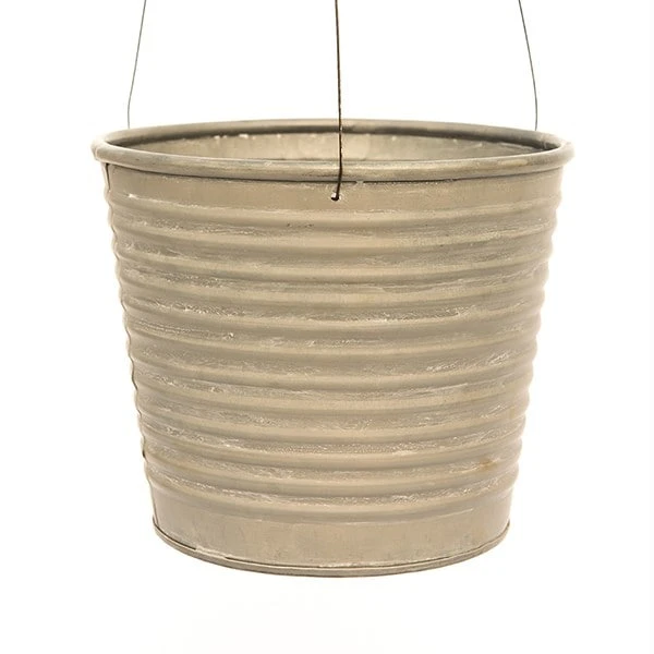 Hanging Aged Ribbed Planter 9 Hanging Aged Ribbed Planter - Image 7