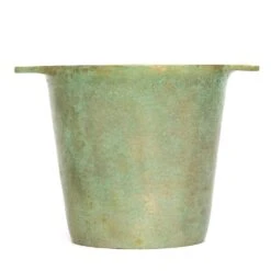 Cast Aluminium Pot Cover With Verdigris Patina -KANG Plants Shop pr2000031480 card4 lg