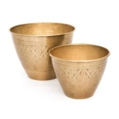 Solid Etched Brass Pot Cover 12 Solid Etched Brass Pot Cover -KANG Plants Shop pr2000031507 card2 lg