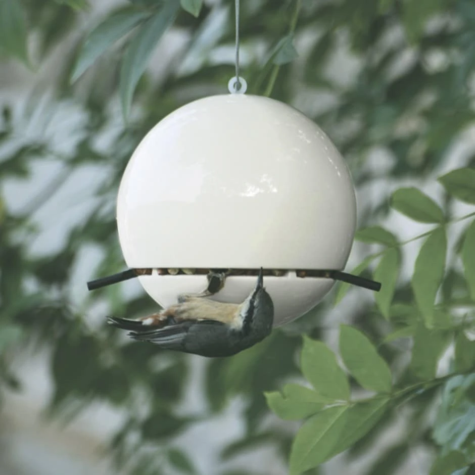 Clay Peanut Feeder White 3 Clay Peanut Feeder White