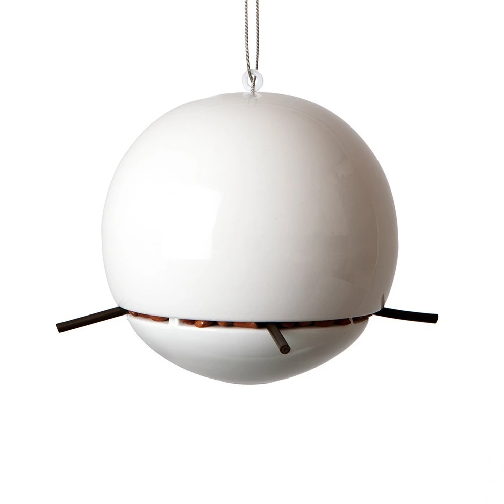Clay Peanut Feeder White 4 Clay Peanut Feeder White - Image 2