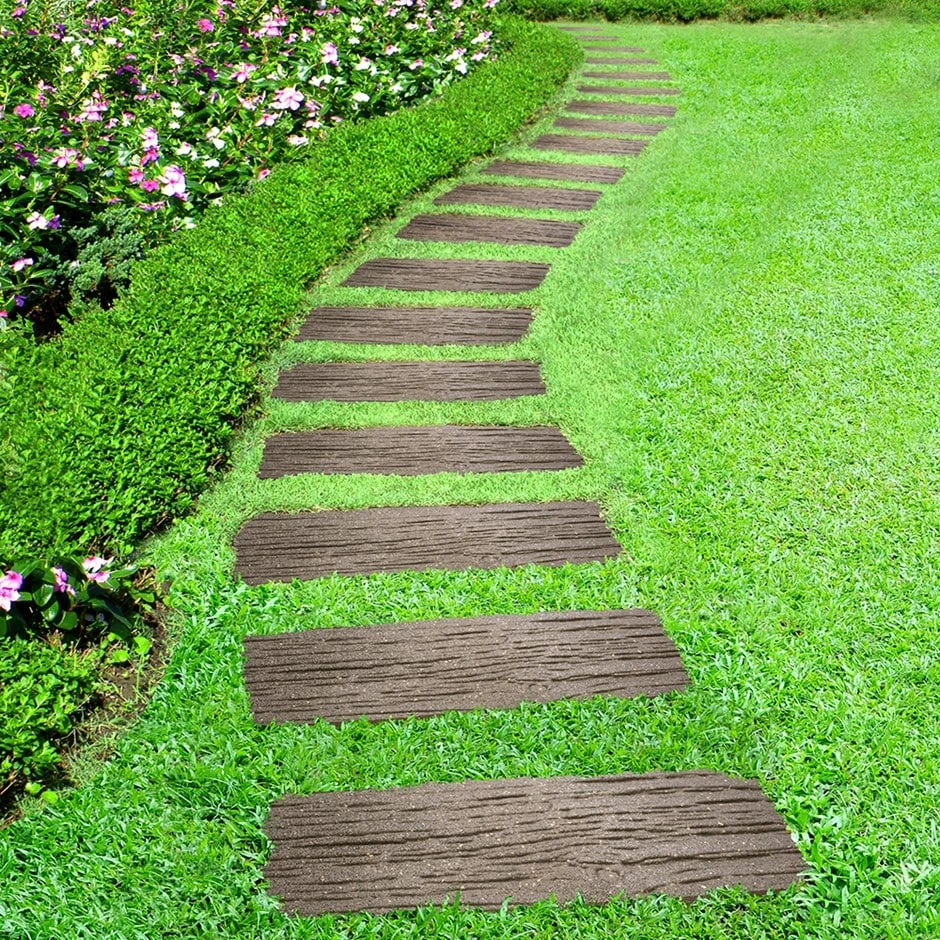 Recycled Rail Road Tile Stepping Stone 3 Recycled Rail Road Tile Stepping Stone