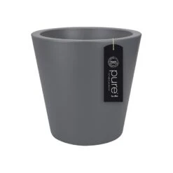 Pure Straight Round Pot Anthracite