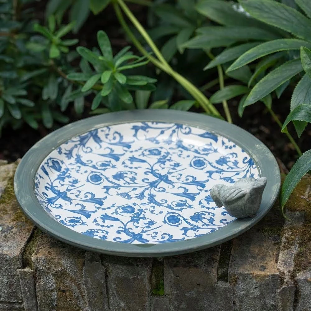 Aged Ceramic Bird Bath 4 Aged Ceramic Bird Bath - Image 2