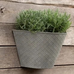 Aged Embossed Wall Planter - Aged Zinc 9 Aged Embossed Wall Planter - Aged Zinc -KANG Plants Shop pr2000033942 card4 lg