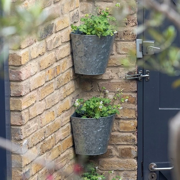 Galvanised Corner Wall Planters - Set Of 3 6 Galvanised Corner Wall Planters - Set Of 3 - Image 4