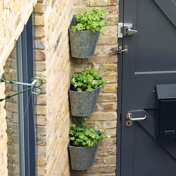 Galvanised Corner Wall Planters - Set Of 3 7 Galvanised Corner Wall Planters - Set Of 3 - Image 5