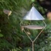 Bird Feeding Hut On Stake - Brushed Aluminium -KANG Plants Shop pr2000034007