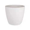 Round Plant Pot With Wheels - White -KANG Plants Shop pr2000035122