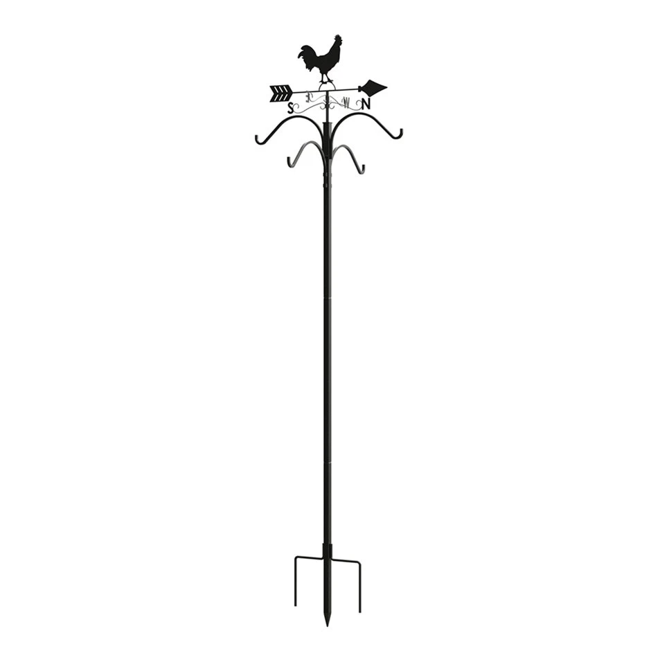 Rooster Double Weathervane Shepherd Hook 3 Rooster Double Weathervane Shepherd Hook