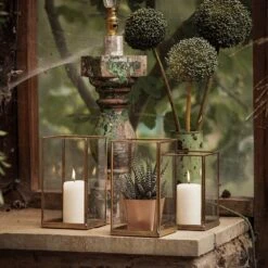 Simple Terrarium / Tealight Holder With Tray Base -KANG Plants Shop pr2000037497 card2 lg