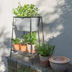 Trough On Stand With Shelf - Short -KANG Plants Shop pr2000037548 card4 lg