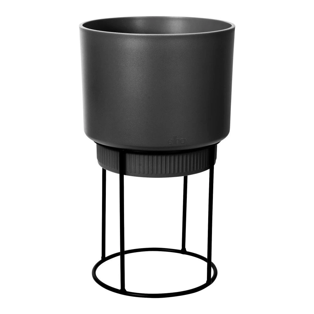 Matt Black Planter With Stand 6 Matt Black Planter With Stand - Image 4