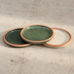 Glazed Terracotta Bird Bath Saucer - Oatmeal -KANG Plants Shop pr2000038881 card3 lg