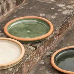 Glazed Terracotta Bird Bath Saucer - Oatmeal -KANG Plants Shop pr2000038881 card4 lg