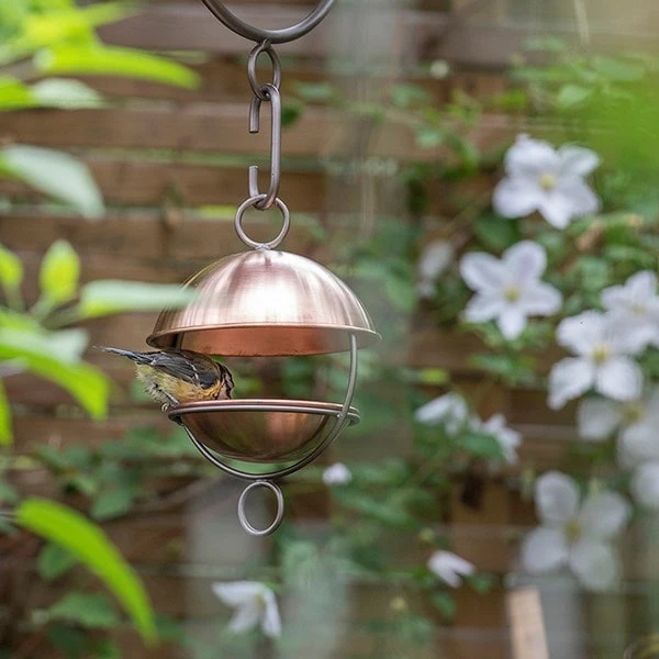 Brushed Copper Satellite Bird Seed Feeder 6 Brushed Copper Satellite Bird Seed Feeder - Image 4