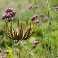 Flower Stake Tealight Holder - Antique Brass -KANG Plants Shop pr2000040770 card3 lg