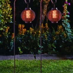 Forli Flaming Lanterns - Set Of 2