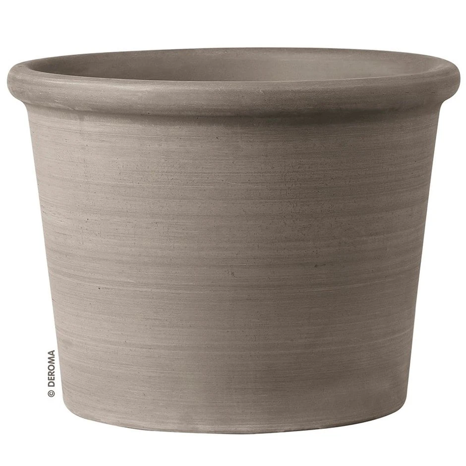 Italian Terracotta Cylinder Pot - Grey 3 Italian Terracotta Cylinder Pot - Grey