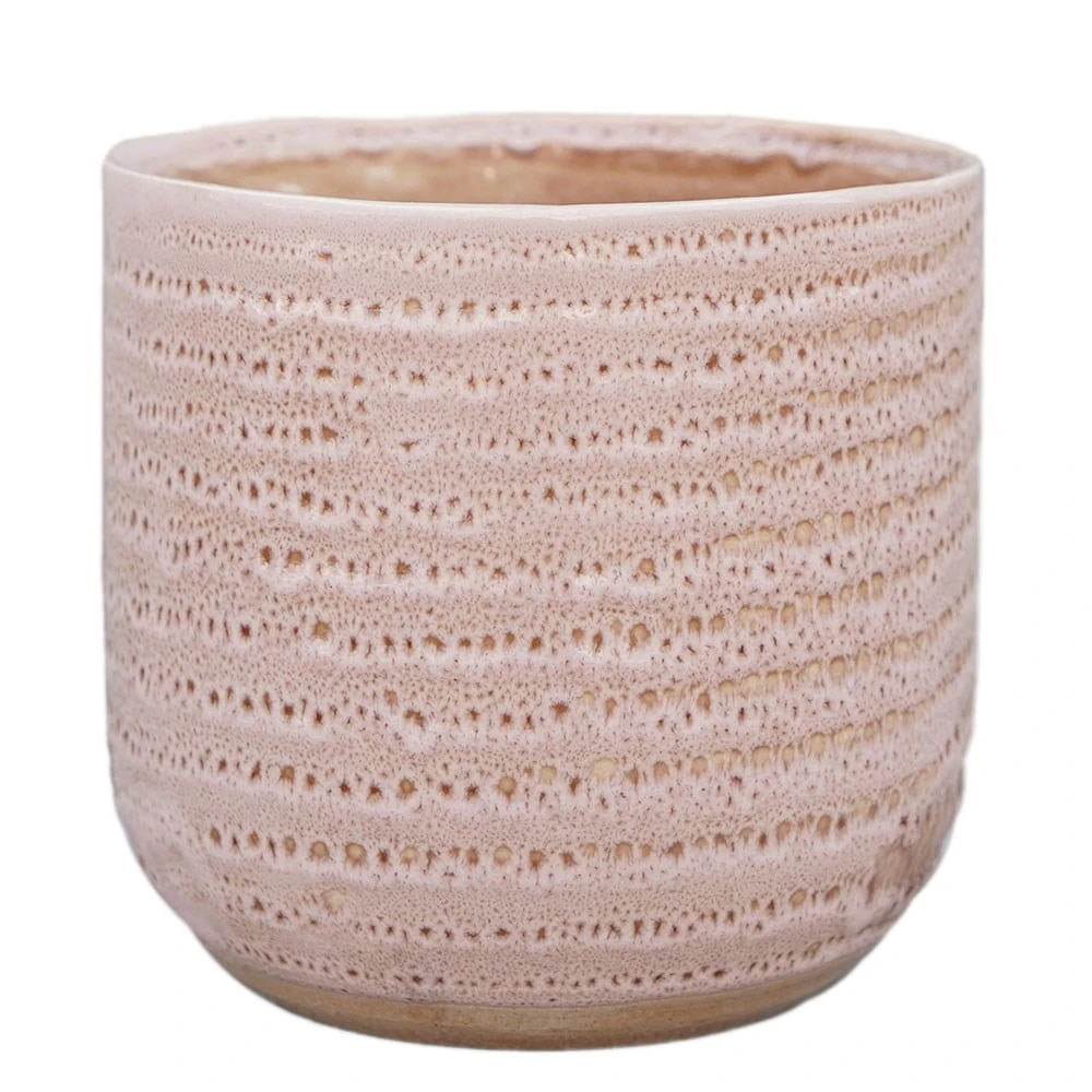 Reactive Glaze Plant Pot - Pink 4 Reactive Glaze Plant Pot - Pink - Image 2