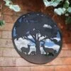 Black Metal Round Garden Mirror -KANG Plants Shop pr2000041641