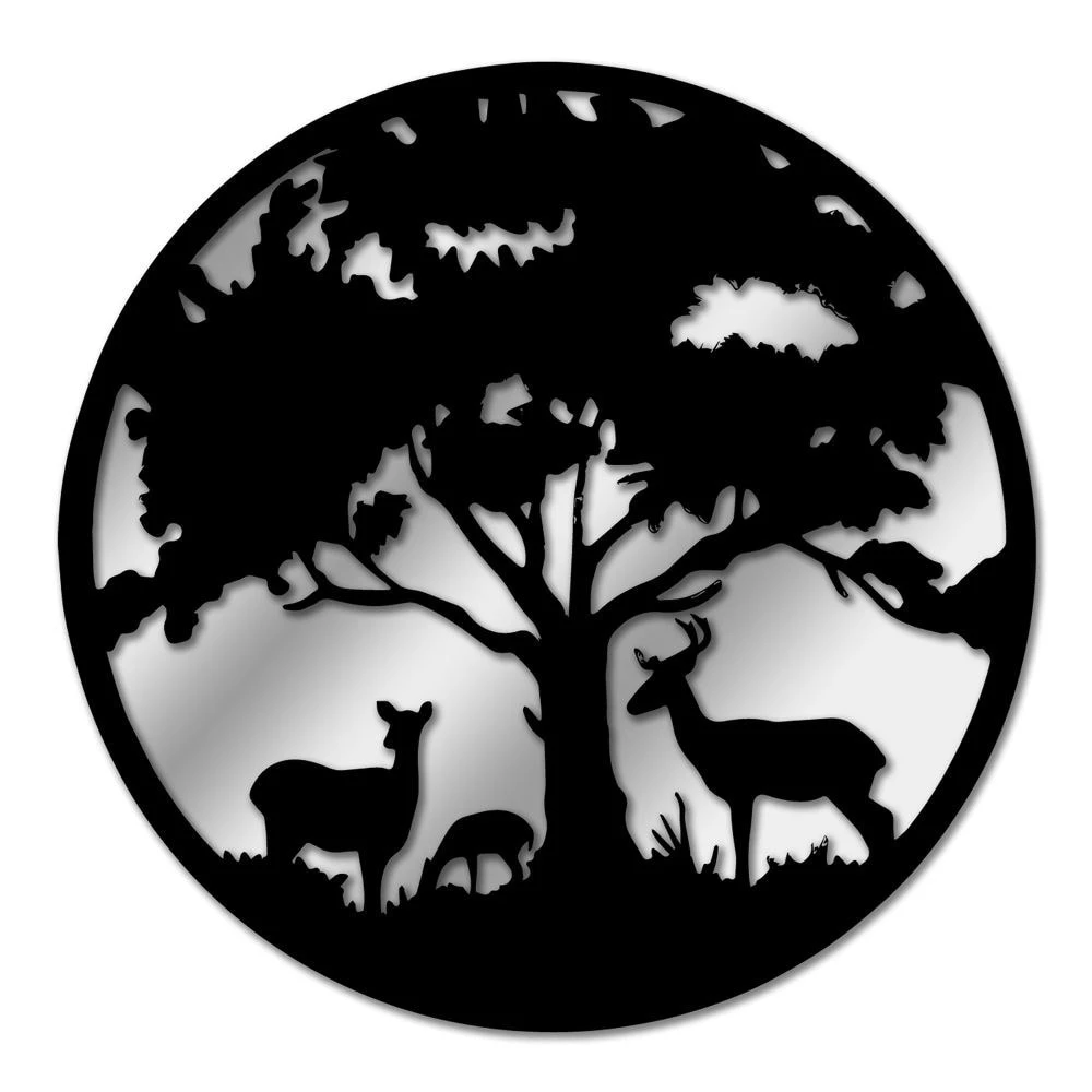 Black Metal Round Garden Mirror 4 Black Metal Round Garden Mirror - Image 2