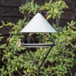 Bird Feeding Hut On Stake - Putty Grey -KANG Plants Shop pr2000041725 card3 lg