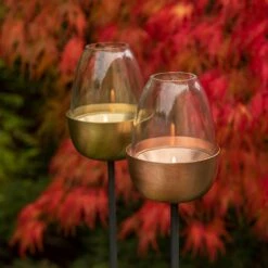 Tulip Stake Tealight Holder (adjustable Height) - Brushed Copper -KANG Plants Shop pr2000041728 card5 lg