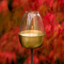 Tulip Stake Tealight Holder (adjustable Height) - Brushed Brass -KANG Plants Shop pr2000041729 card5 lg