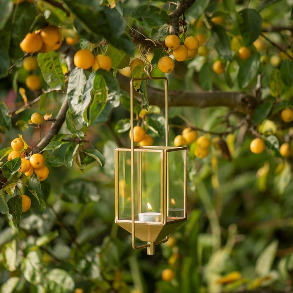Hanging Tealight Lantern - Brass 9 Hanging Tealight Lantern - Brass - Image 7