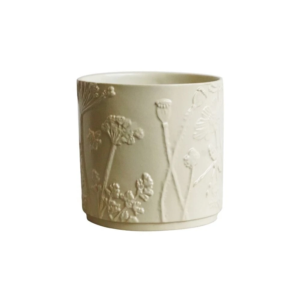 Stoneware Meadow Planter Ivory 5 Stoneware Meadow Planter Ivory - Image 3