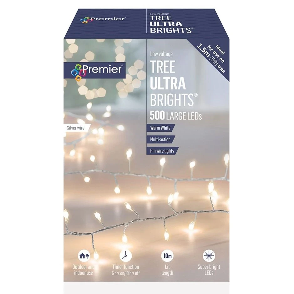 Warm White Ultrabright LED Tree Lights 3 Warm White Ultrabright LED Tree Lights