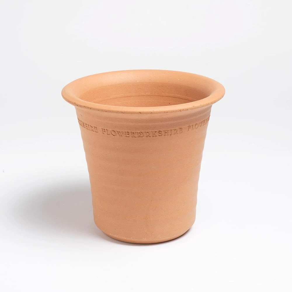 Terracotta Ribbed Flowerpot Small 4 Terracotta Ribbed Flowerpot Small - Image 2