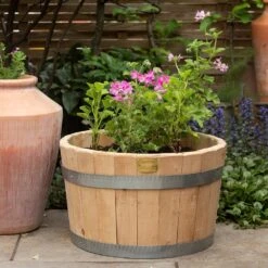 Hardwood Barrel Planter -KANG Plants Shop pr2000044967 card2 lg