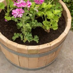Hardwood Barrel Planter -KANG Plants Shop pr2000044967 card3 lg