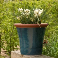 Dark Teal Kitchen Planter