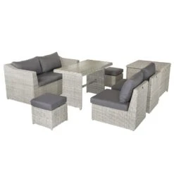 Lounge Set With Storage And Grey Cushions 7 Lounge Set With Storage And Grey Cushions -KANG Plants Shop pr2000045424 card2 lg