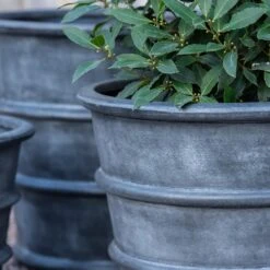 Greystoke Ribbed Planter - Aged Zinc 21 Greystoke Ribbed Planter - Aged Zinc -KANG Plants Shop pr2000046295 card10 lg