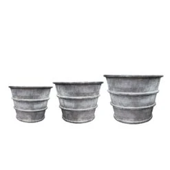 Greystoke Ribbed Planter - Aged Zinc 15 Greystoke Ribbed Planter - Aged Zinc -KANG Plants Shop pr2000046295 card4 lg