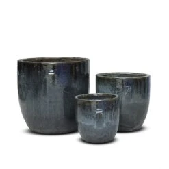 Glazed Ceramic Pot - Misty Black -KANG Plants Shop pr2000046301 card6 lg