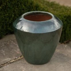 Glazed Terracotta Feature Pot - Moss Green 11 Glazed Terracotta Feature Pot - Moss Green -KANG Plants Shop pr2000046302 card4 lg
