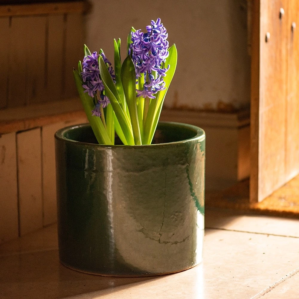 Glazed Ceramic Cylinder Crackle Green 8 Glazed Ceramic Cylinder Crackle Green - Image 6