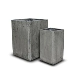Tall Cement Cube Pot - Waxed -KANG Plants Shop pr2000046318 card6 lg