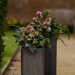 Tall Cement Cube Pot - Waxed -KANG Plants Shop pr2000046318 card7 lg